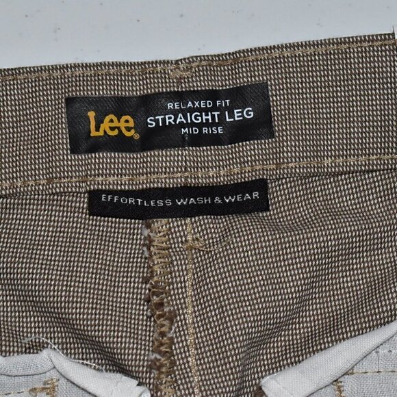 Lee Effortless Wash & Wear Straight Leg Relax Fit Mid Rise Size 10 Short - Picture 3 of 14